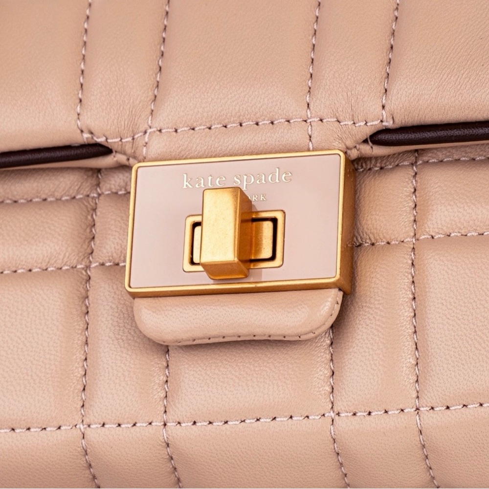 Kate Spade Quilted Shoulder Bag - Milk Tea color - Medium Size. - Picture 6 of 12